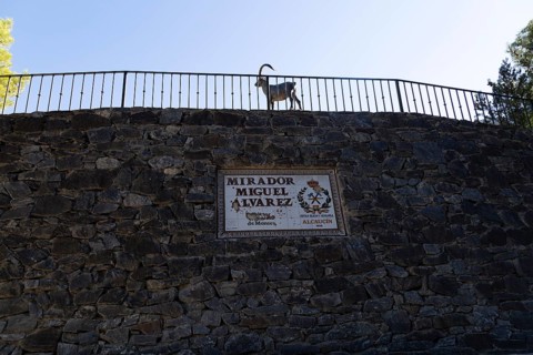 Goat sculpture at Mirador Miguel Alvarez, Area Recreativa El Alcazar, Alcaucin, Axarquia,