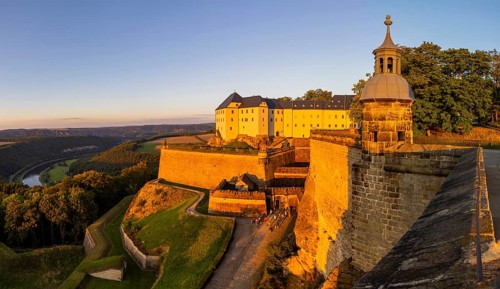 Koenigstein Fortress in Saxon Switzerland, Koenigstein, Saxony, Germany, Europe