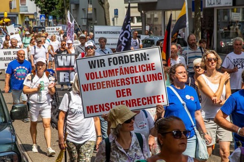 Demonstration in Landau, Palatinate: The demonstration was directed against the government's