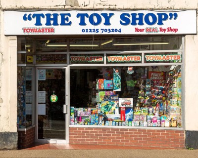 Independent traditional Toy Shop in town centre of Melksham, Wiltshire, England, UK