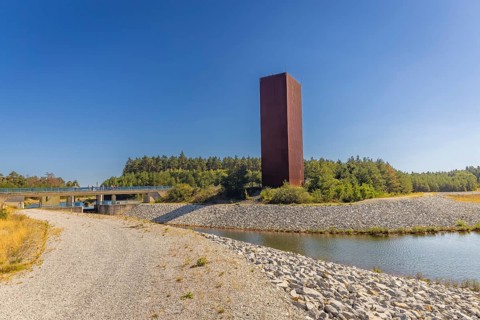 The 30 metre high landmark of the Lusatian Lakeland, the so-called Rusty Nail, was built at the