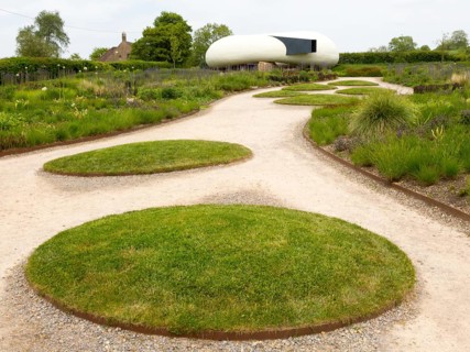 Hauser and Wirth art gallery, restaurant and garden, Durslade Farm, Bruton, Somerset, England, UK