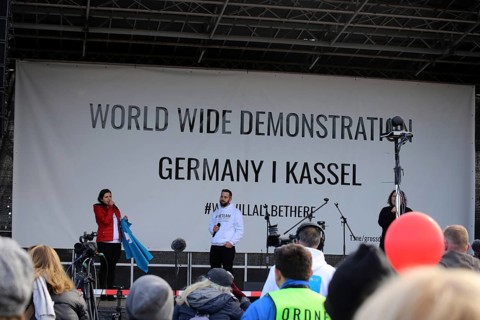Large demonstration by critics of the corona measures in Kassel: Protests took place simultaneously