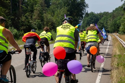 Ramstein 2022 peace camp bicycle demonstration: A bicycle demonstration was held on Sunday under