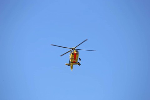 Rescue helicopter Christoph 5, BG Clinic Ludwigshafen on duty