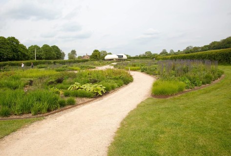 Hauser and Wirth art gallery, restaurant and garden, Durslade Farm, Bruton, Somerset, England, UK