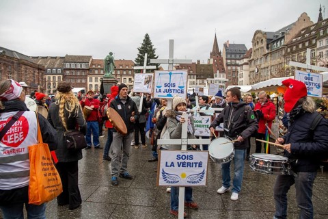 Strasbourg, France: Large demonstration for freedom against the corona measures and the vaccination