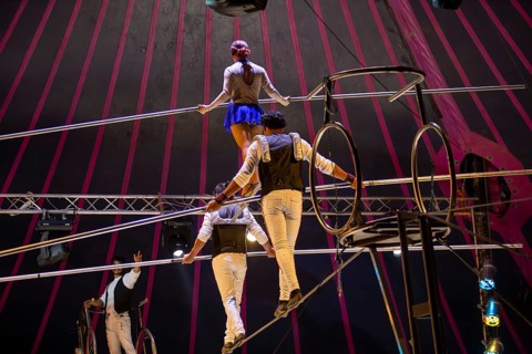 Ludwigshafen 24.12.2023: Performance of the Ludwigshafen Christmas Circus on Christmas Eve