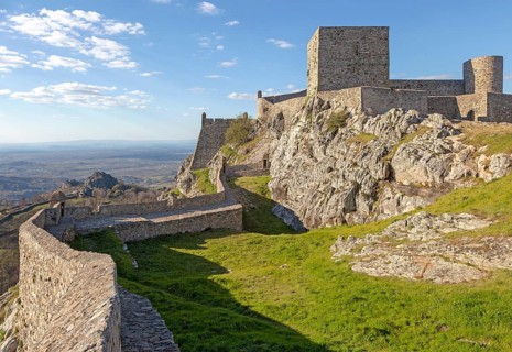 Historic castle medieval village of Marvao, Portalegre district, Alto Alentejo, Portugal, Southern