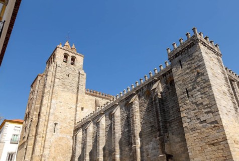 Historic Roman Catholic cathedral church of Evora, Se de Evora, in the city centre, Basilica