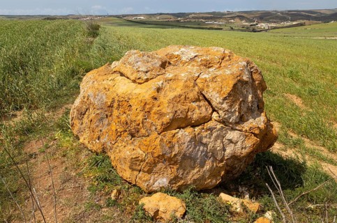 Neolithic prehistoric megalith near Hortas do Tabual, Algarve, Portugal, southern Europe, Europe