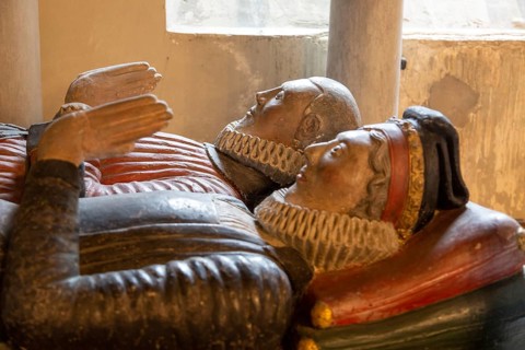 Thomas Estcourt tomb d 1599, St. John the Baptist Church, Shipton Moyne, Gloucestershire, England,