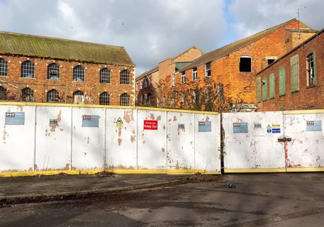 Derelict industrial buildings Innox Mills former Bowyers Works, Trowbridge, Wiltshire, England, UK