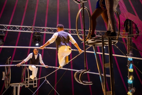 Ludwigshafen 24.12.2023: Performance of the Ludwigshafen Christmas Circus on Christmas Eve