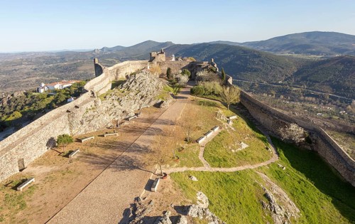 Historic castle medieval village of Marvao, Portalegre district, Alto Alentejo, Portugal, Southern