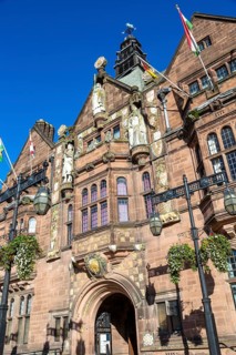 The Council House building opened 1917, Tudor style 20th century architecture, Coventry, England,