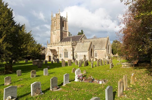 Village parish church of Saint James, Avebury, Wiltshire, England, UK