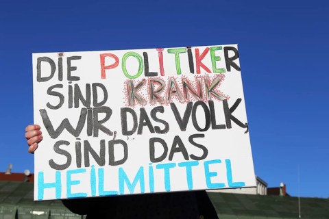 Mannheim: Demonstration against the corona measures. The demonstration was organised by an