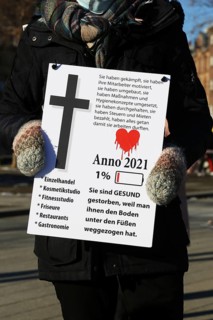 Mannheim: Demonstration against the corona measures. The demonstration was organised by an