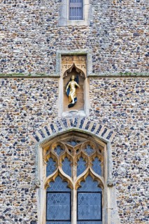 Church of Saint Mary of the Assumption, Ufford, Suffolk, England, UK statue of Blessed Virgin Mary