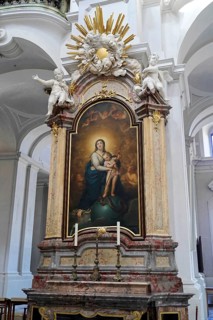 Side altar, St Trinitatis Cathedral, altar, nave, Dresden, Free State of Saxony, Germany, Europe