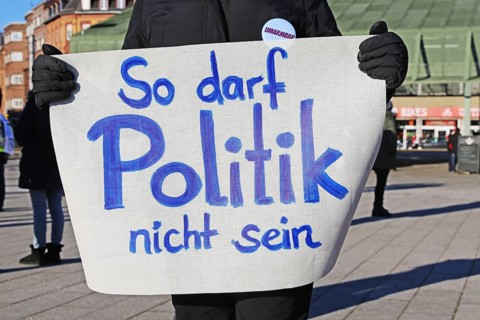 Mannheim: Demonstration against the corona measures. The demonstration was organised by an
