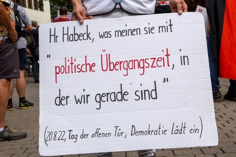 Lateral thinking demo in Darmstadt, Hesse: The demonstration was directed against the corona