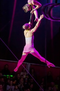 Ludwigshafen 24.12.2023: Performance of the Ludwigshafen Christmas Circus on Christmas Eve