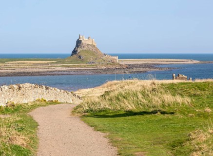 Lindisfarne castle North Sea coast, Holy Island, Northumberland, England, UK