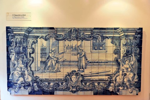 Azulejos, Monastery of Sao Vicente de Fora, built until 1624, Old Town, Lisbon, Lisboa, Portugal,