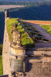 Koenigstein Fortress in Saxon Switzerland, Koenigstein, Saxony, Germany, Europe