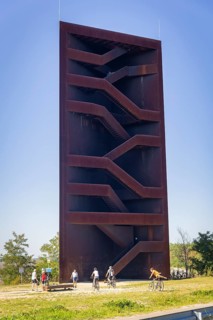 The 30 metre high landmark of the Lusatian Lakeland, the so-called Rusty Nail, was built at the