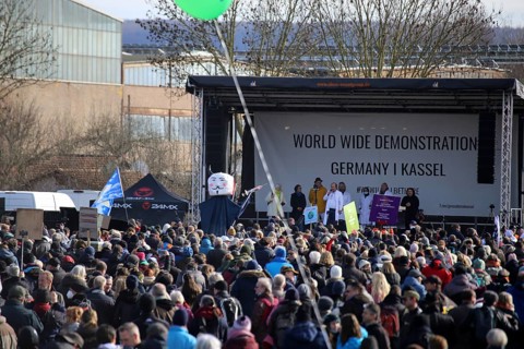 Large demonstration by critics of the corona measures in Kassel: Protests took place simultaneously