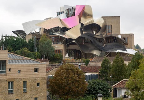 Modern architecture Marques de Riscal Hotel, architect Frank Gehry, Elceigo, Alava, Basque Country,