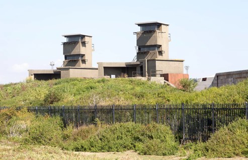 Darrell's Battery's two twin 6 pounder gun emplacements, Landguard Fort, Felixstowe, Suffolk,