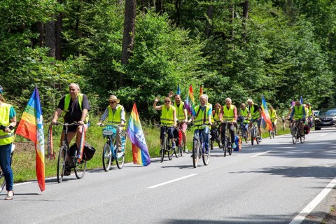 Ramstein 2021 peace camp bicycle demonstration: A bicycle demonstration took place on Saturday