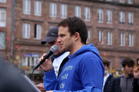 Strasbourg, France: Large demonstration for freedom against the corona measures and the vaccination