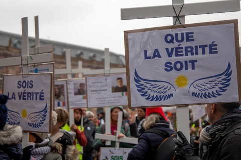 Strasbourg, France: Large demonstration for freedom against the corona measures and the vaccination