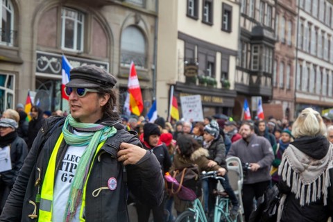 Strasbourg, France: Large demonstration for freedom against the corona measures and the vaccination