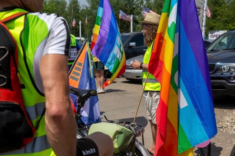 Ramstein 2022 peace camp bicycle demonstration: A bicycle demonstration was held on Sunday under