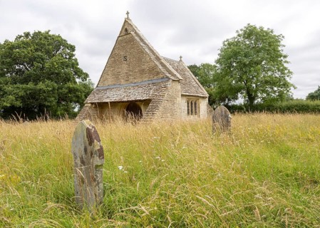 Chancel All Saints church, Leigh, Wiltshire, England, UK the rest of the building was rebuilt on