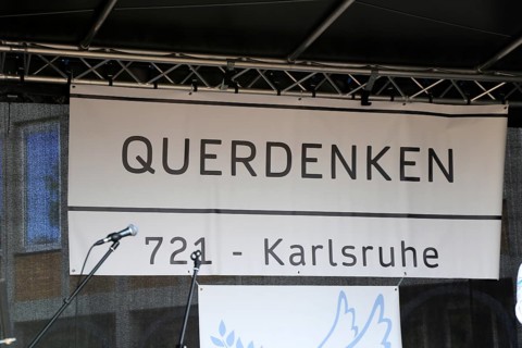 Karlsruhe: Corona protests against the measures taken by the federal government. The protests were