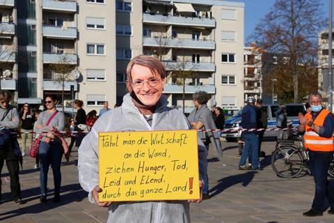 Speyer: Corona protests against the federal government's measures. The protests were organised by