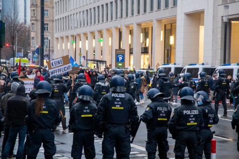 Demonstration in Frankfurt against the corona measures: The demonstration was broken up after a few