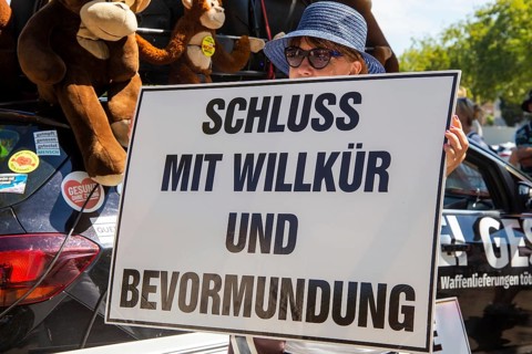 Demonstration in Landau, Palatinate: The demonstration was directed against the government's
