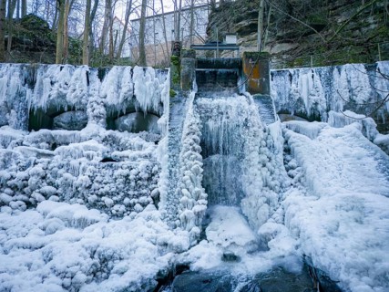 The Niezelgrund hydroelectric power plant power station is a listed small hydroelectric power