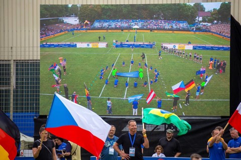 Fistball World Championship from 22 July to 29 July 2023 in Mannheim: A short opening ceremony took