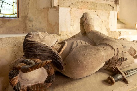 Tomb of Sir John Seymour d 1590 father of Queen Jane Seymour, Great Bedwyn church, Wiltshire,