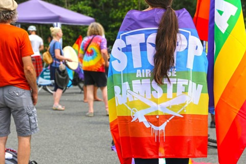 Ramstein 2021 peace camp bicycle demonstration: A bicycle demonstration took place on Saturday