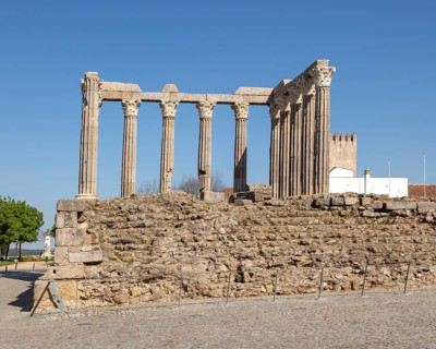 Templo Romano, Roman temple, ruins dating from 2nd or early 3rd century, commonly referred to as